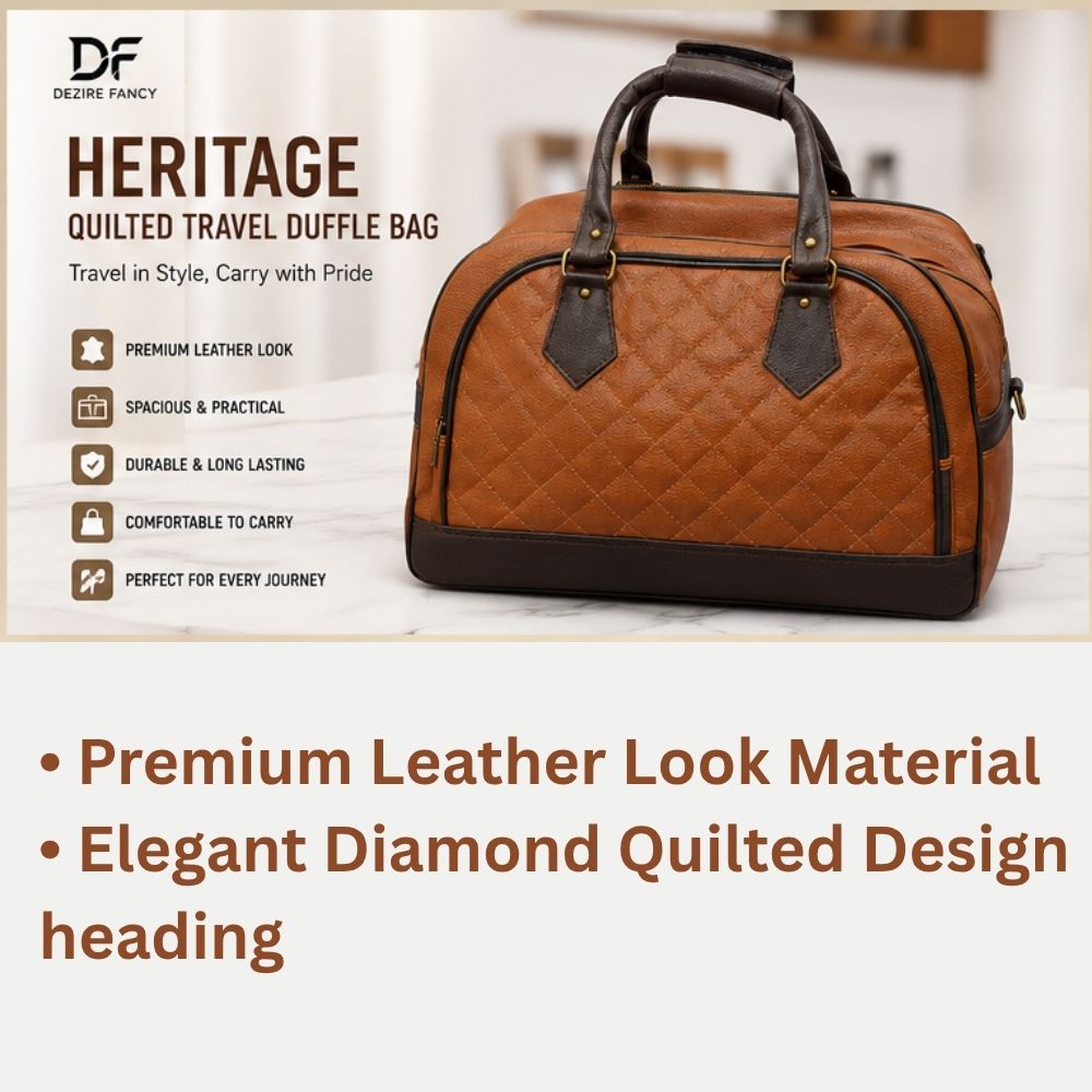 Dezire Fancy Heritage Quilted Travel Duffle Bag - Image 2