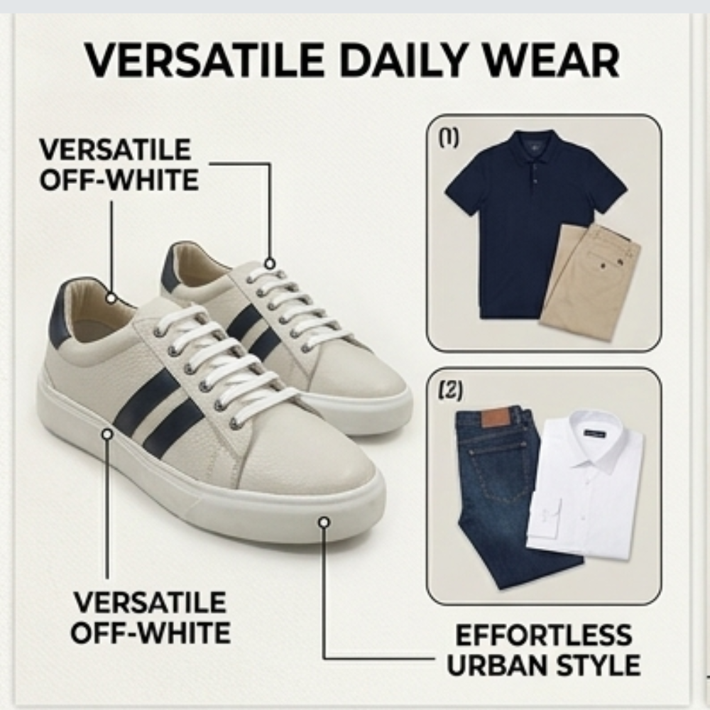 Dezire Fancy Men's Premium Leather Casual Sneakers - Image 4