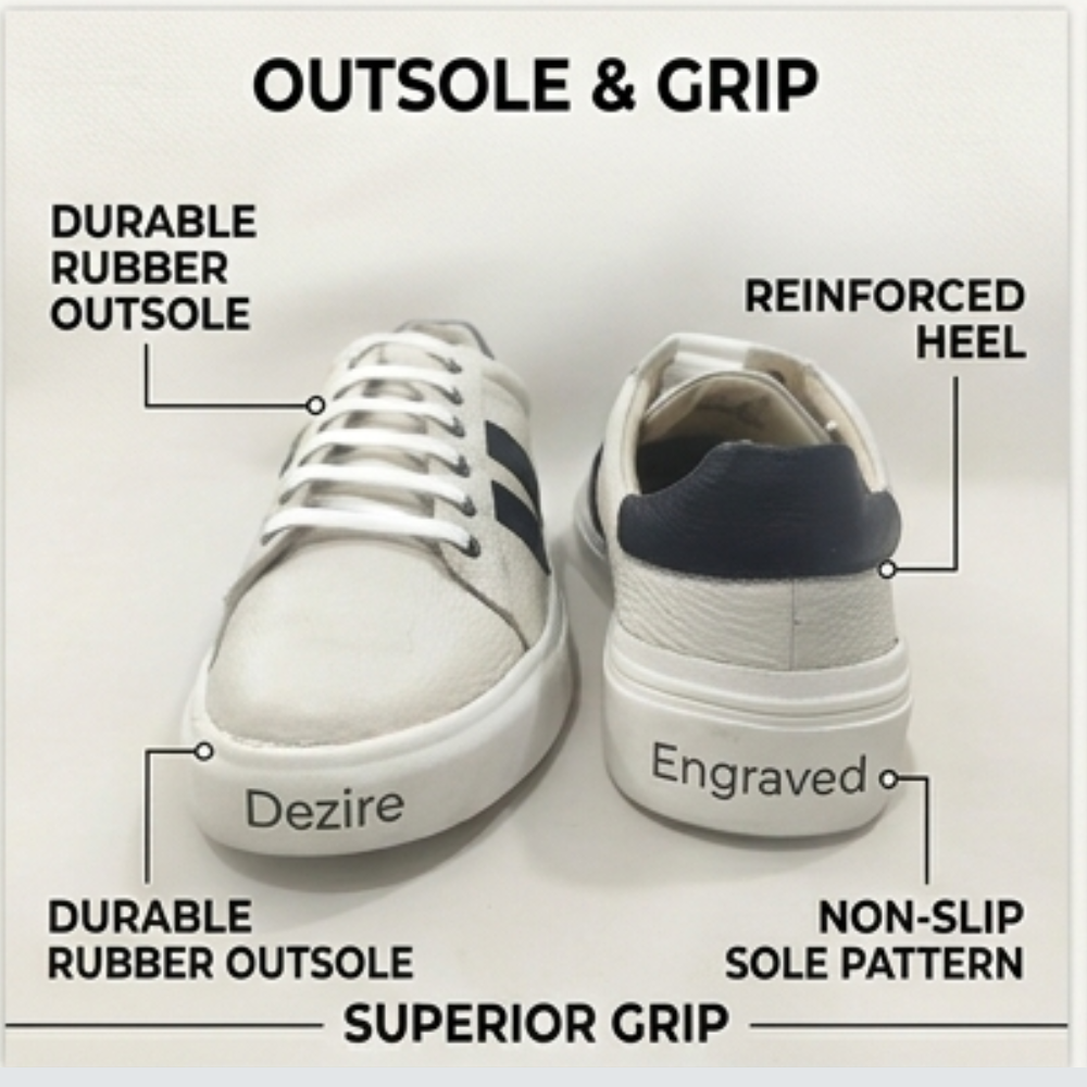 Dezire Fancy Men's Premium Leather Casual Sneakers