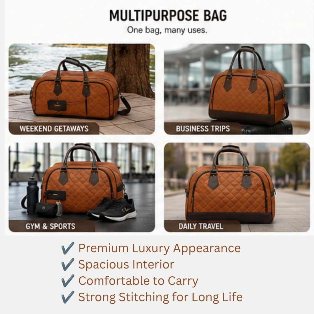Dezire Fancy Heritage Quilted Travel Duffle Bag - Image 5