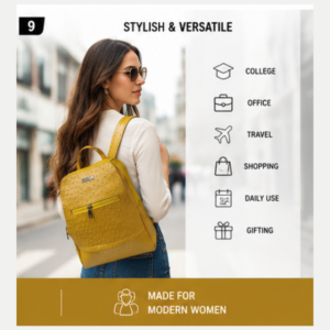Dezire Fancy Women's Premium Ostrich Texture Backpack