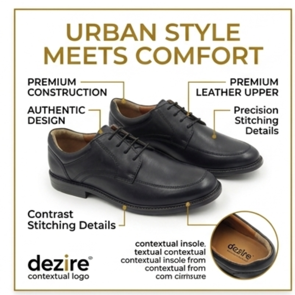 Dezire Executive Comfort Leather Derby Shoes - Image 2