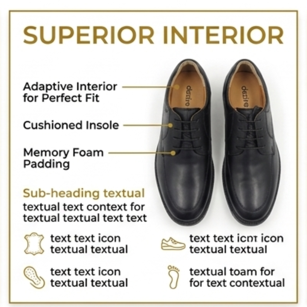 Dezire Executive Comfort Leather Derby Shoes - Image 3